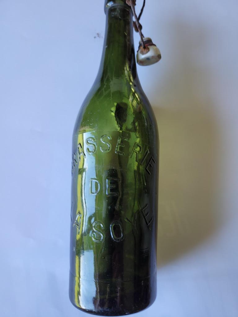 ancienne bouteille brasserie de La Soye, Ophalen of Verzenden, Gebruikt, Flesje(s)