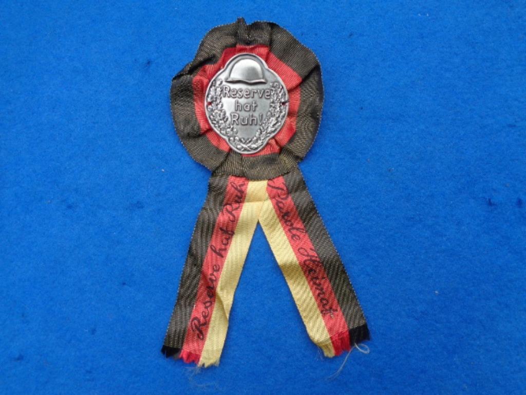 Groot militair kenteken 'Reserve hat Ruh - Parole Heimat', Ophalen of Verzenden, Landmacht, Lintje, Medaille of Wings