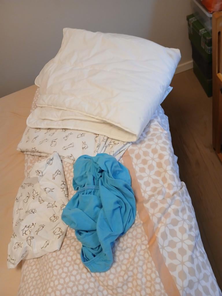 Dekbed en overtrek voor babybed, met sloop en hoeslaken, Huis en Inrichting, Ophalen of Verzenden, Dekbedovertrek