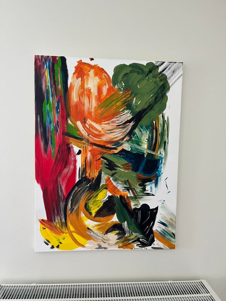 Modern, abstract schilderij op doek., Antiek en Kunst, Ophalen