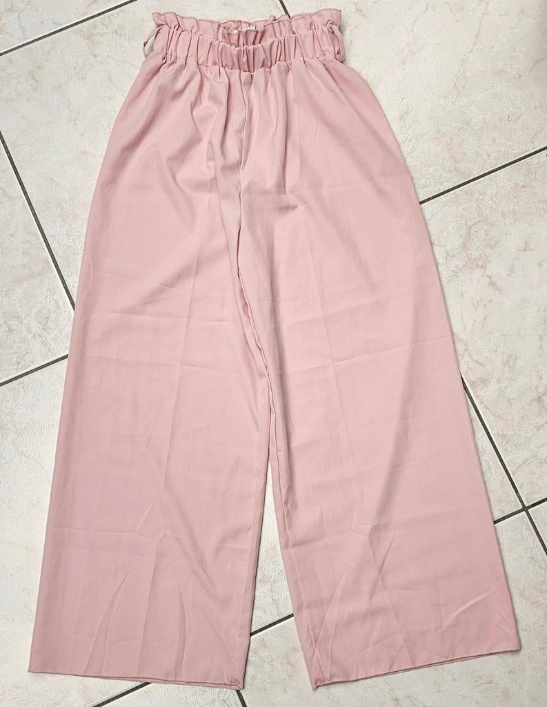 Mooie roze pantalon/broek in zijde stof met esprit, 11-12j, Meisje, Ophalen of Verzenden, Zo goed als nieuw, Mexx