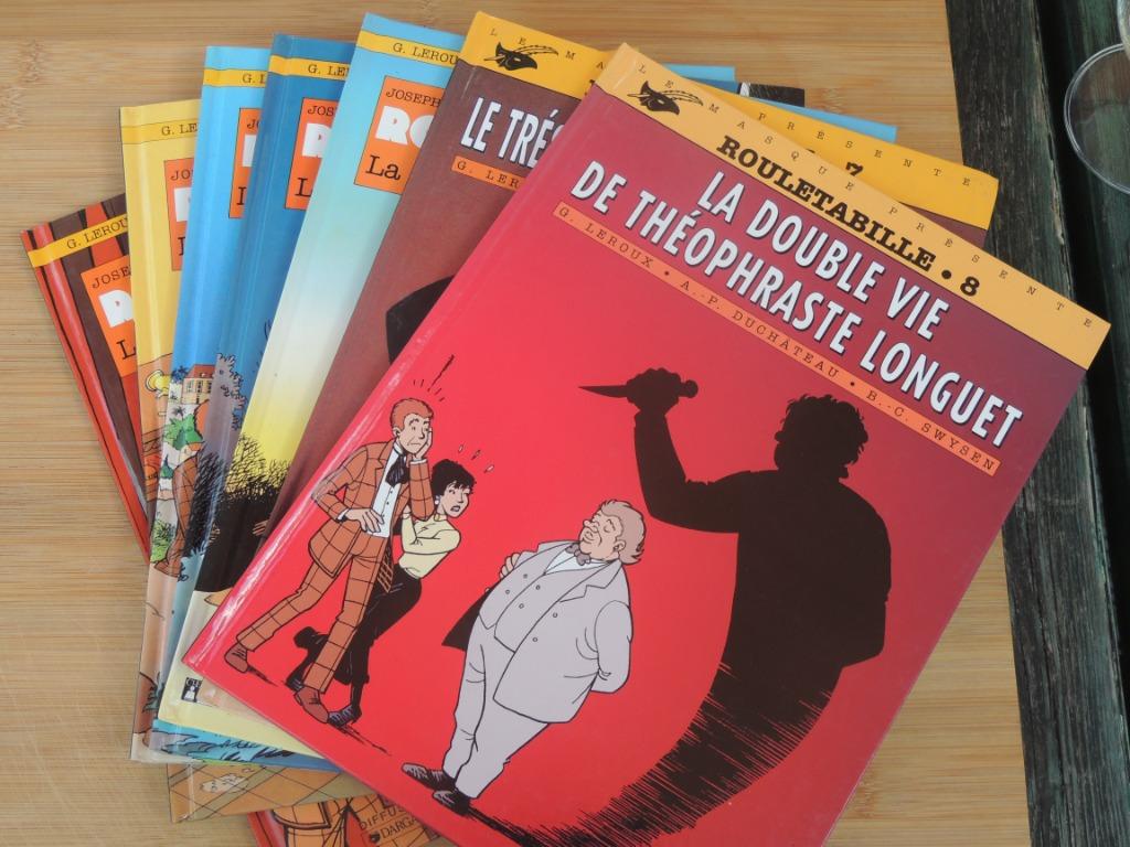 8 BD ROULETABILLE COLLECTIE BDDETECTIVE TUBE/BESCHRIJVING, Complete serie of reeks, Ophalen of Verzenden, Leroux/ duchateau/swysen