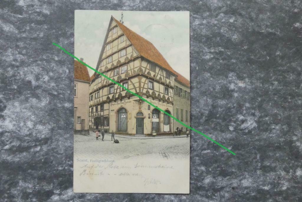 Postkaart 18/5/1903 Soest, Freiligrathaus, Duitsland, Verzamelen, Ophalen of Verzenden, Gelopen, Duitsland