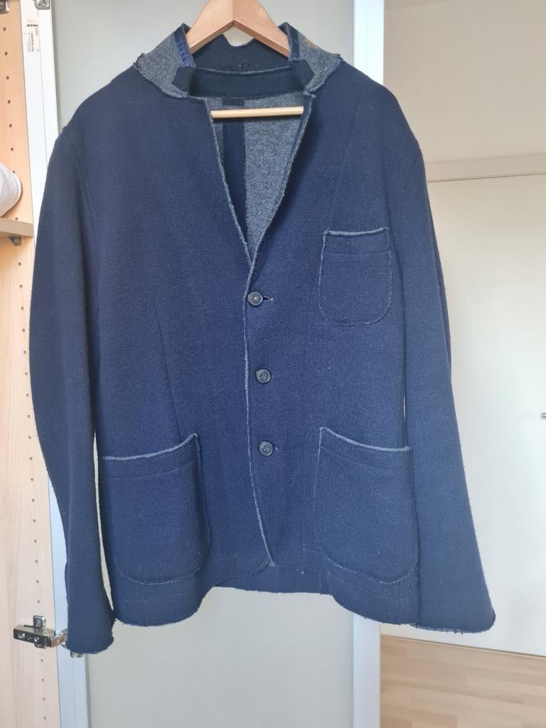 IKKS blauwe vest/ klein grijs accent mt 54.  Zie nog zoekers, Ophalen, Maat 52/54 (L), Blauw, Zo goed als nieuw