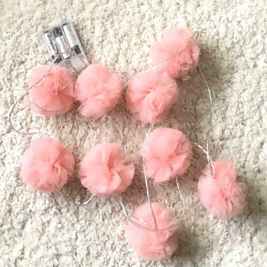 Lampe lumière boule guirlande lumineuse fleur rose Deco desi, Neuf, Autres matériaux