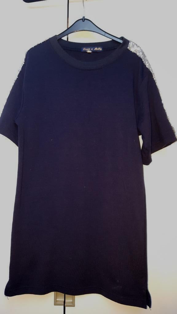 Jolie robe d'hiver bleu foncé à paillettes taille 146 ZGAN, Enlèvement ou Envoi, Comme neuf, Fille, Robe ou Jupe