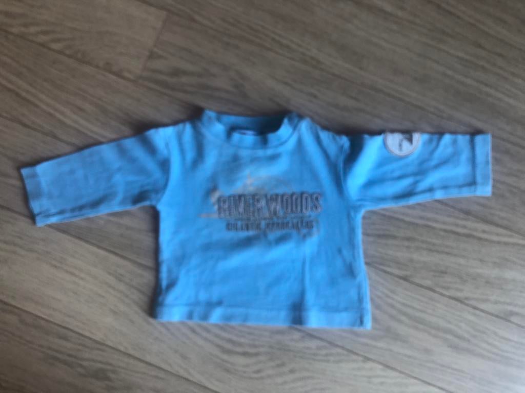 Blauwe t shirt River Woods, Gebruikt, River Woods, Shirtje of Longsleeve, Verzenden