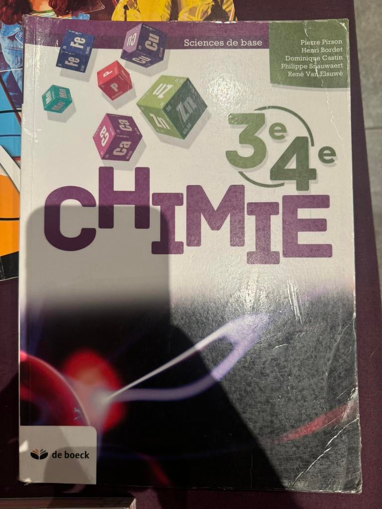 Chimie 3/4 de boeck science de base, Comme neuf