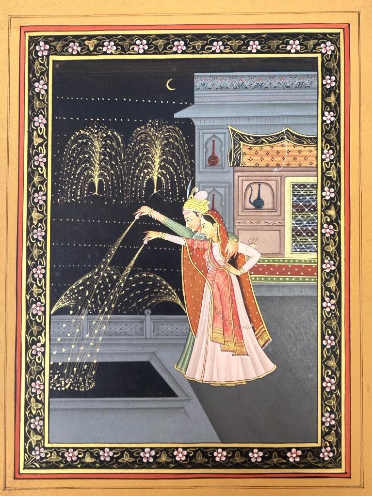 Peinture hindoue / dessinée à la main années 1980, Enlèvement ou Envoi