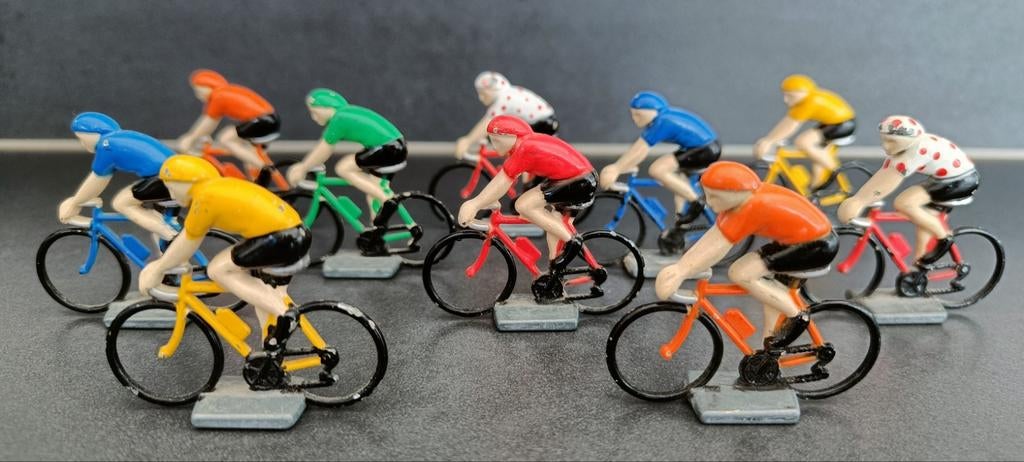 Miniatuur wielrenners Champion., Ophalen of Verzenden, Gebruikt, Beeldje of Poppetje