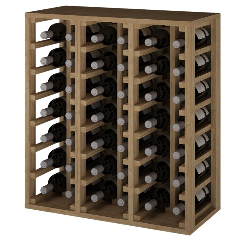 Dennenhouten wijnflessenrek voor 42 flessen, 50 tot 75 cm, Verzenden, Nieuw, 25 flessen of meer