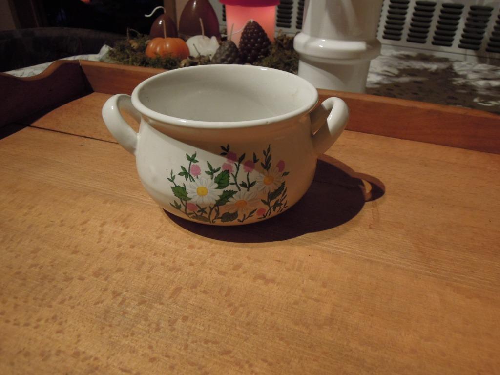 bol à soupe 2 épis diamètre 11cm H7.5cm fleurs, Enlèvement ou Envoi, Utilisé, Céramique, Récipient(s)