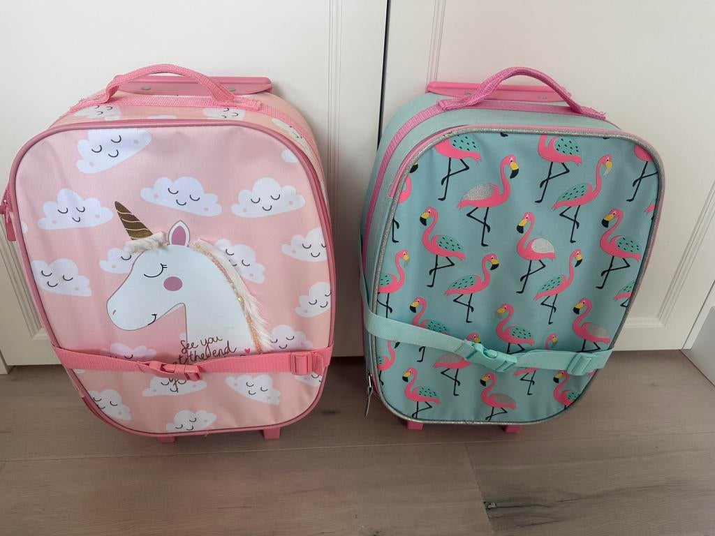 Kindertrolleys – Unicorn & Flamingo, Ophalen, Zo goed als nieuw