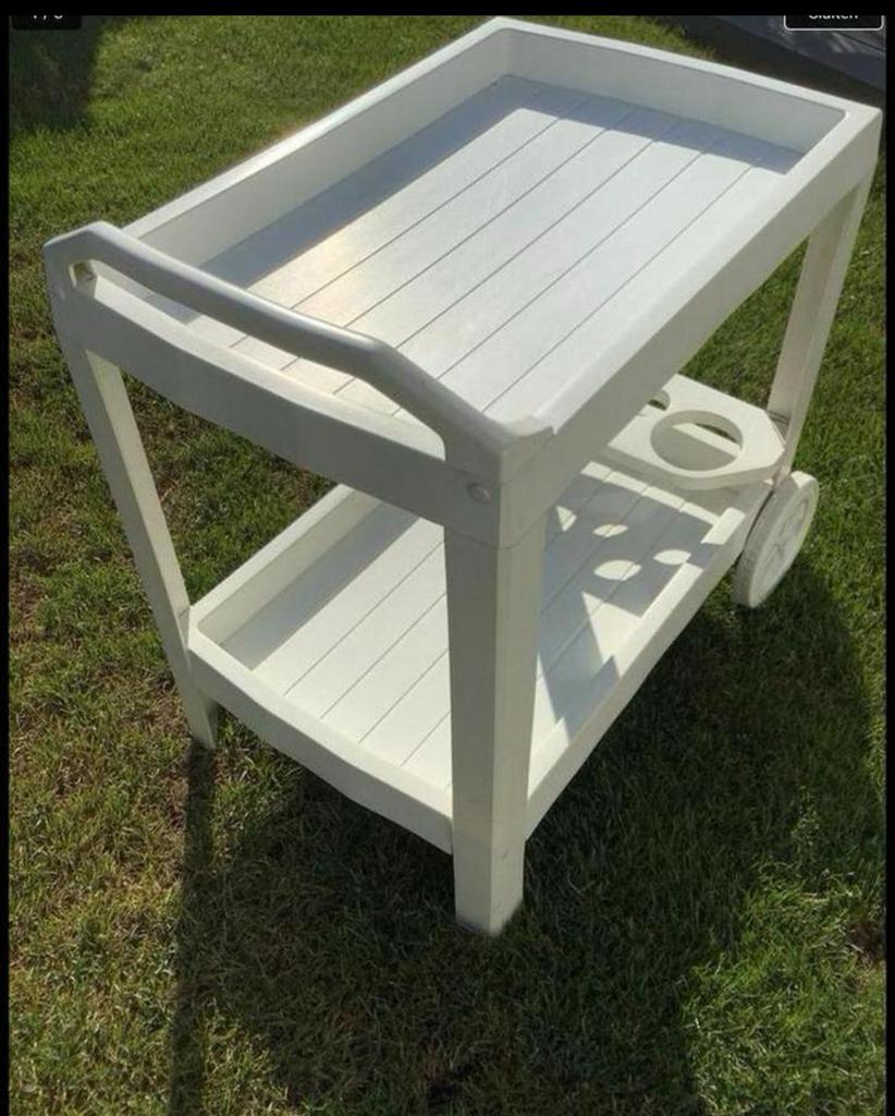 Serveerwagentje voor in de tuin, Ophalen, Zo goed als nieuw