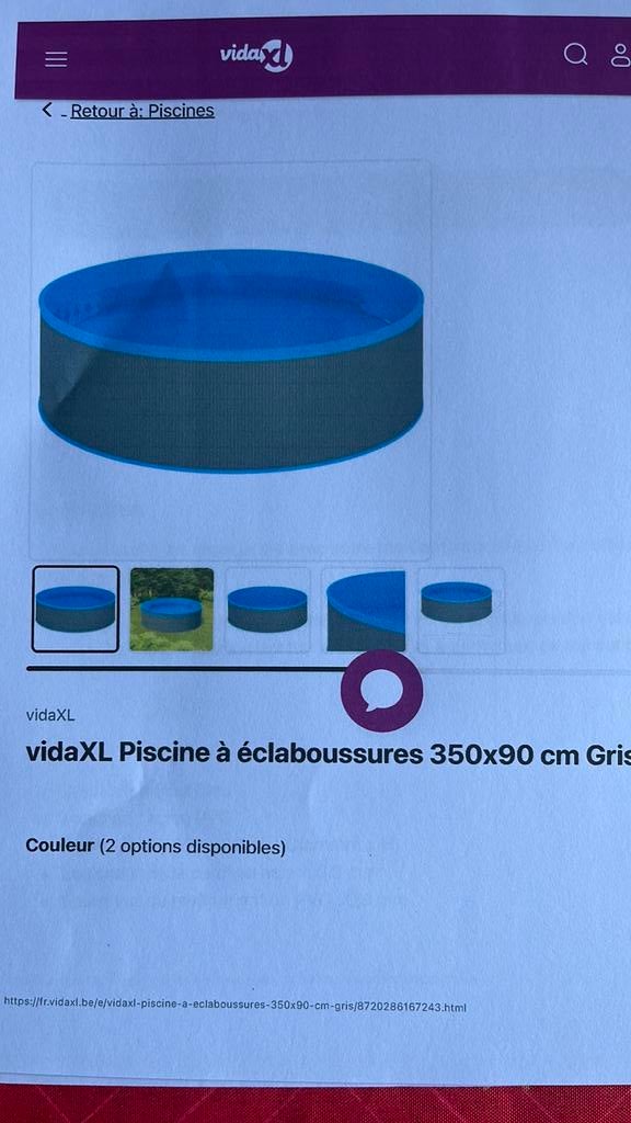 vidaXL Splash zwembad, Ophalen, Nieuw, Rond