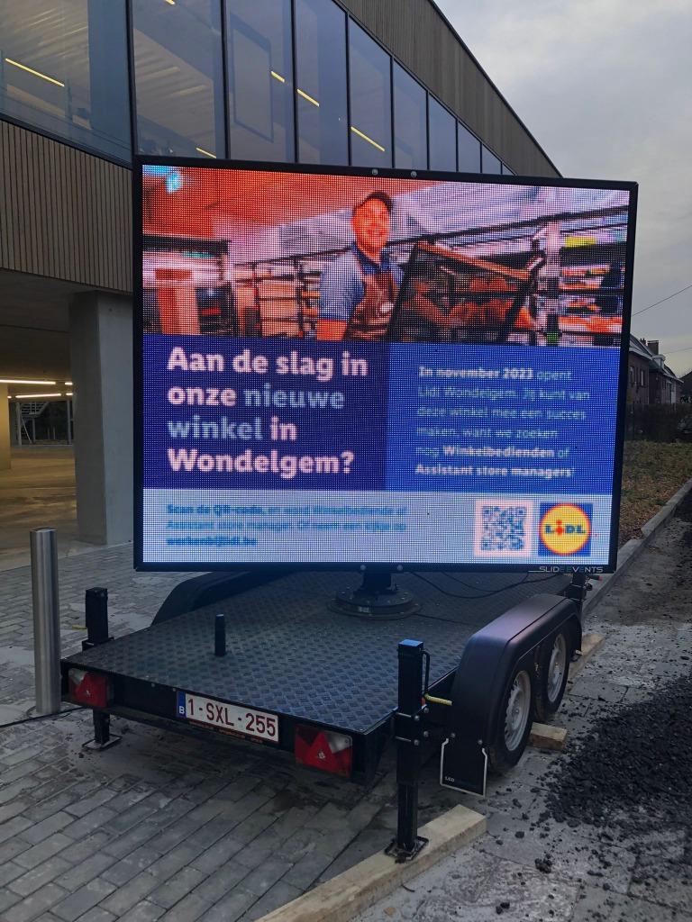 led scherm op aanhanger -FULL BLACK- 5m2 P10 P4.8