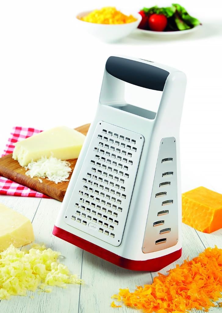 Nieuw | Zyliss Tilt And Grate 4-zijdige keukenrasp, Enlèvement ou Envoi, Neuf, Rouge, Autres types