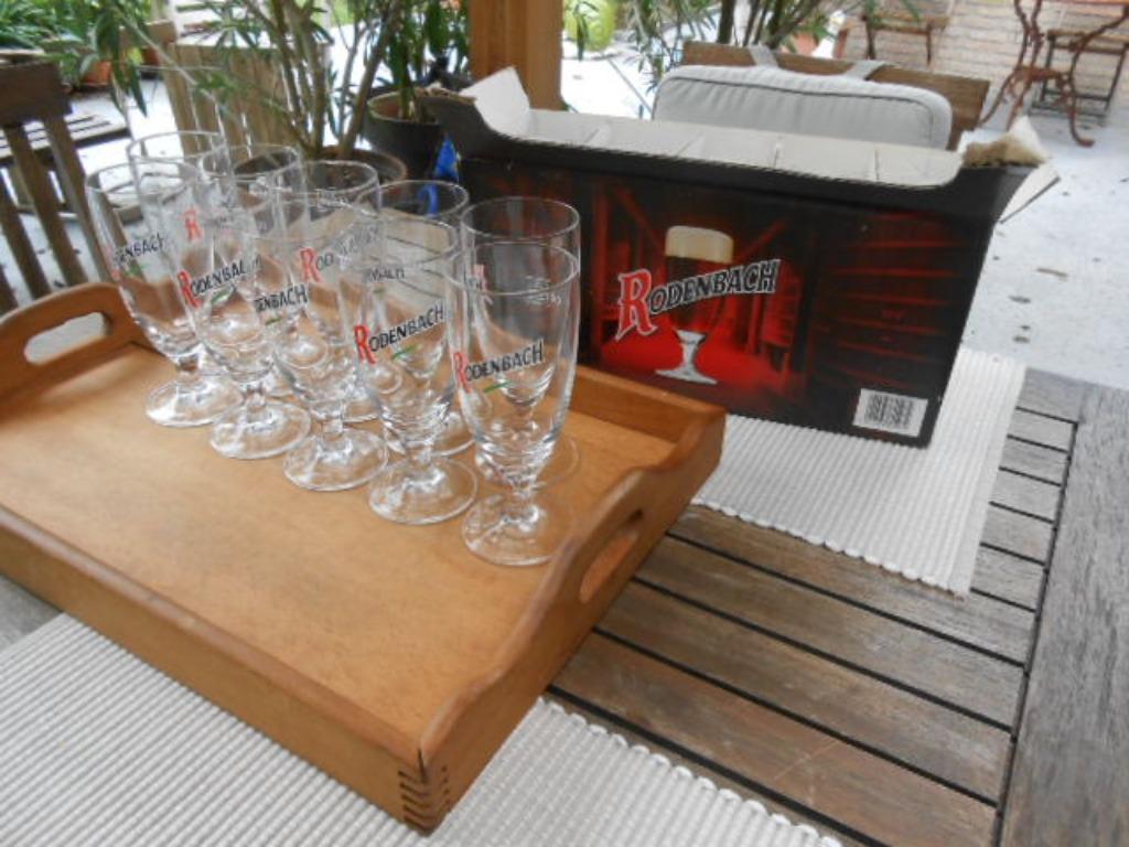 Rodenbach glas - op voet kelkvoet 0,25L Ritzenhoff biergl, Verzamelen, Ophalen of Verzenden, Zo goed als nieuw, Bierglas