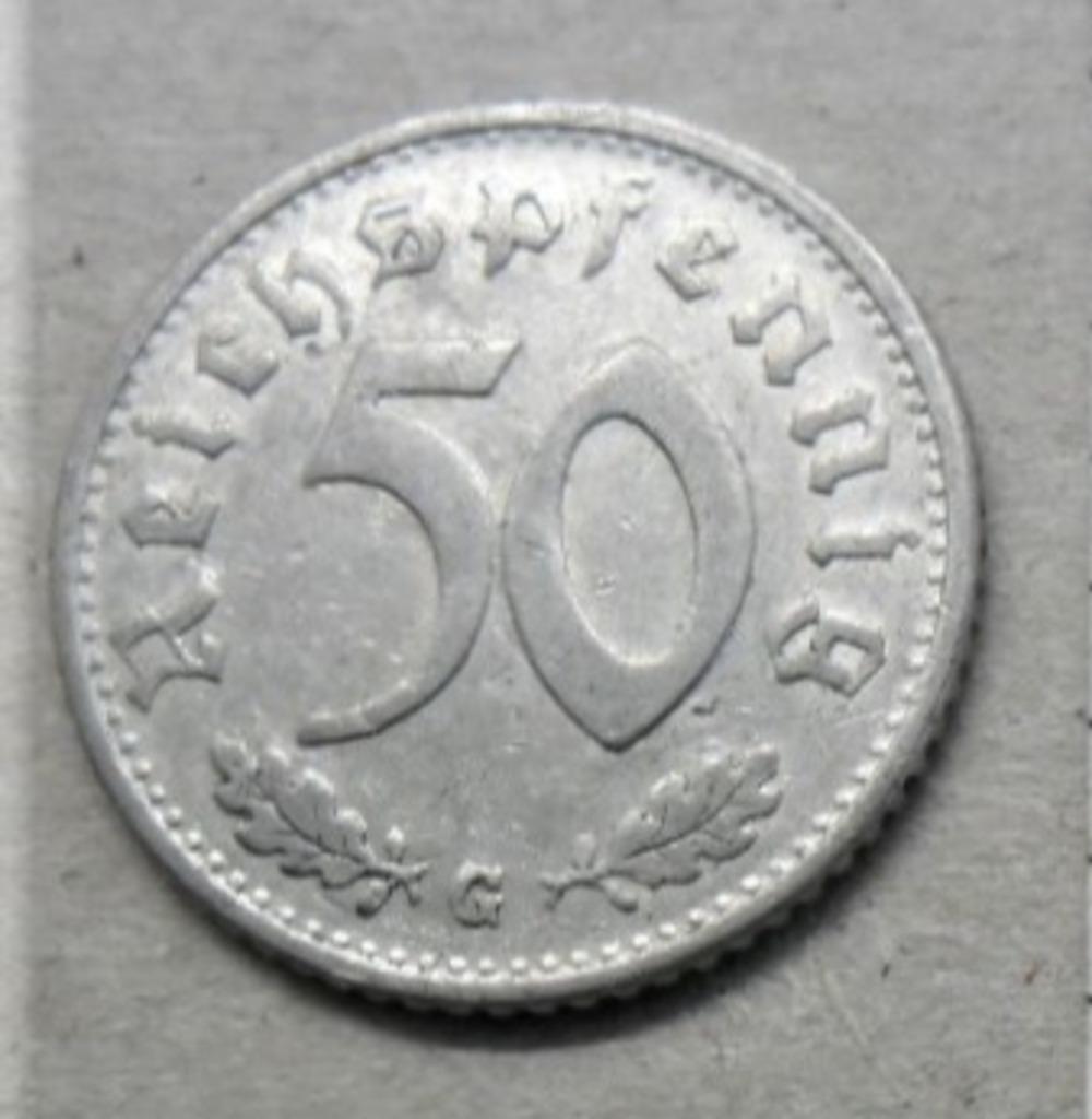 Allemagne 50 reichspfennig 1940 G TTB monnaie KM# 96, Envoi, Allemagne, Monnaie en vrac