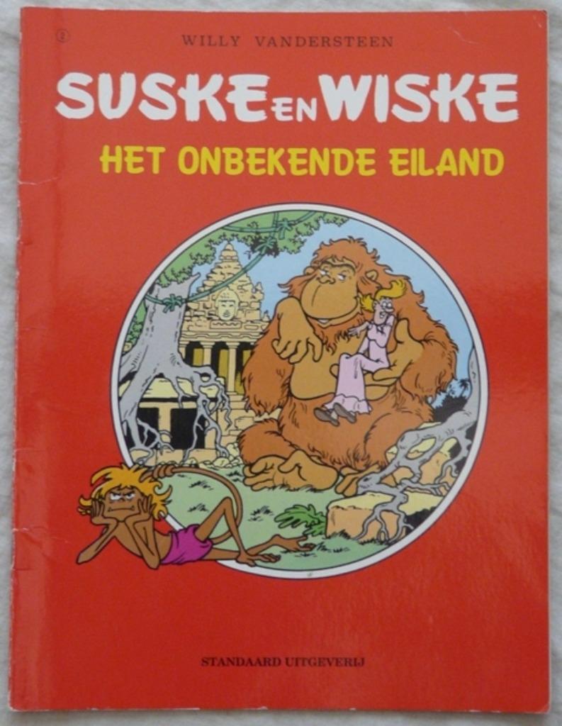Suske en Wiske, Het Onbekende Eiland, Nr.2, Reclame, 1999., Boeken, Gelezen, Willy Vandersteen, Eén stripboek, Ophalen of Verzenden