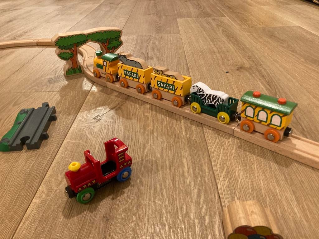 Brio safari set + extra’s, Ophalen of Verzenden, Gebruikt, Duw- of Trekspeelgoed