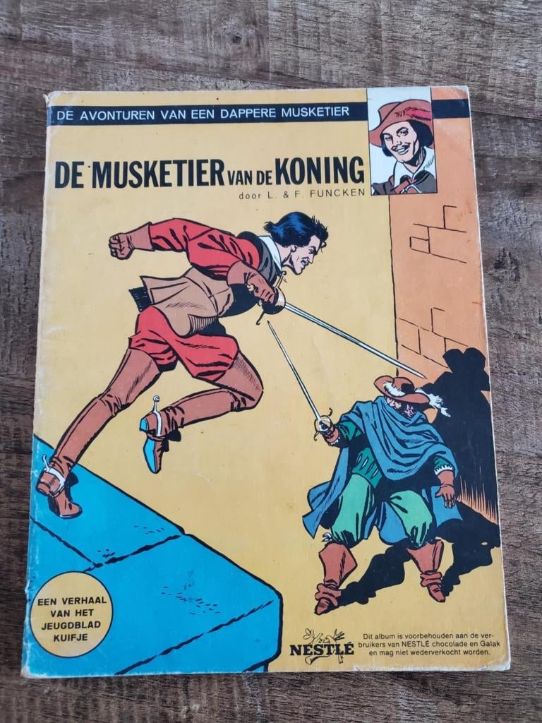 De musketier van de koning Reclame uitgaven Nestle 1ste druk, Eén stripboek, Ophalen of Verzenden, Gelezen