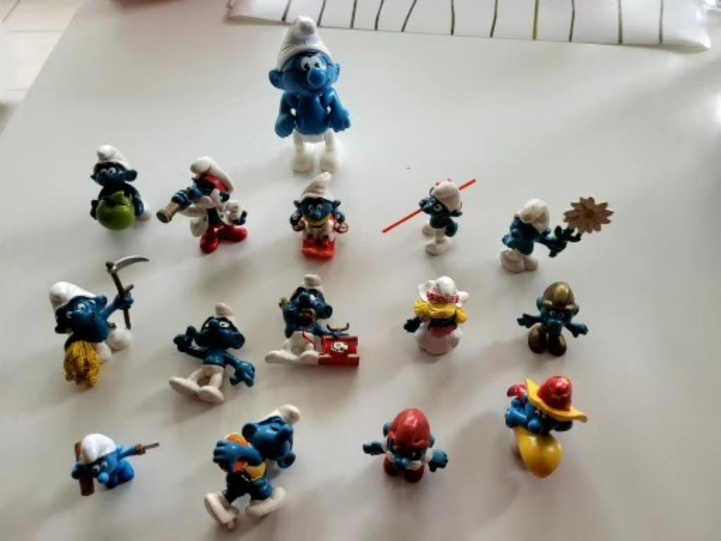 Lot de 15 SCHTROUMPFS PEYO Vintage en bon état., Collections, Schtroumpfs, Enlèvement ou Envoi