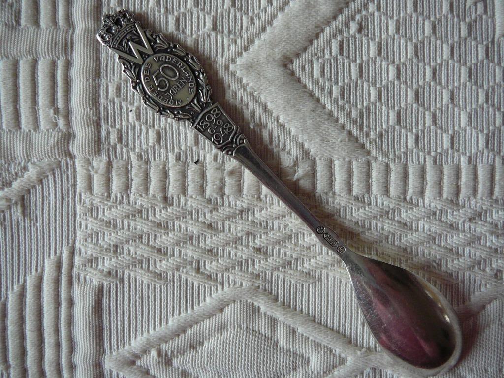 Cuillère argent collection Famille Royale Nederland 1948, Collections, Enlèvement ou Envoi, Utilisé