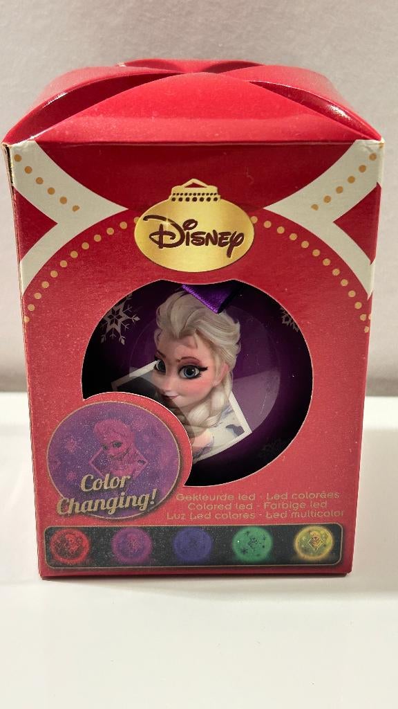 Disney paarse kerstbal Elsa Frozen, Diversen, Kerst, Ophalen of Verzenden, Nieuw