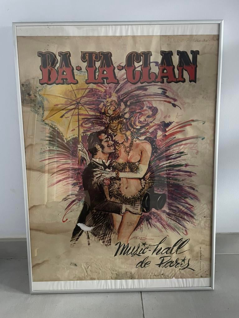Poster BATACLAN Paris, Ophalen, Met lijst, A1 t/m A3, Reclame