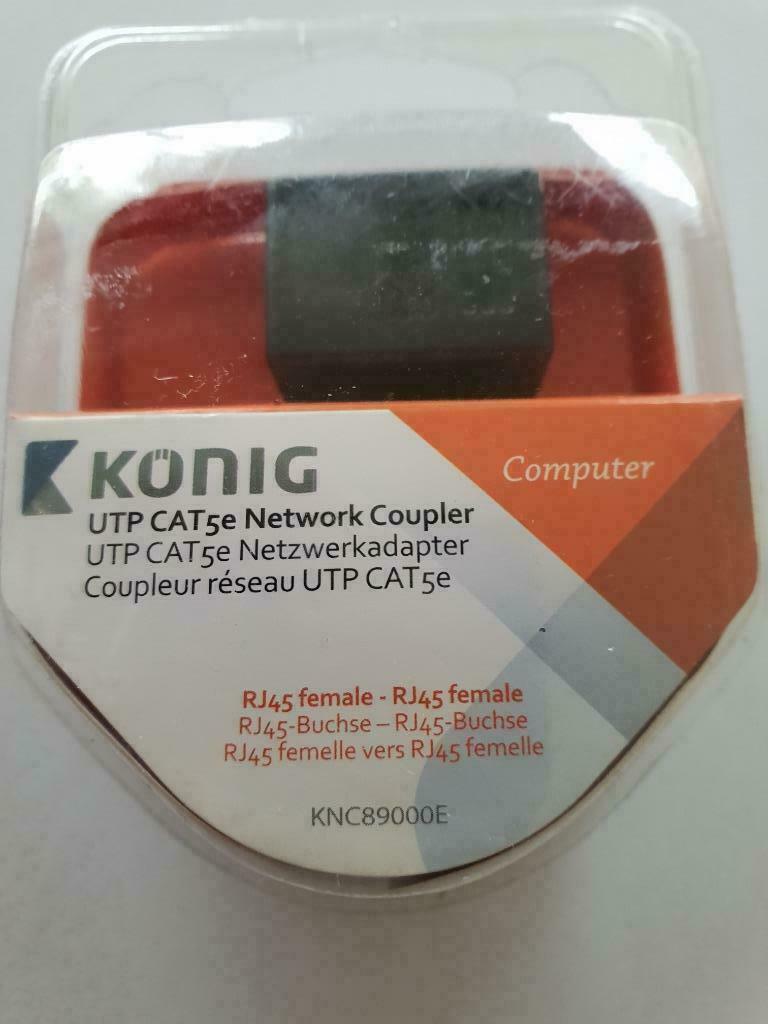 UTP CAT5e -RJ45 vrouwelijk / RJ45 vrouwelijk netwerkkoppelst, Computers en Software, Pc- en Netwerkkabels, Ophalen of Verzenden