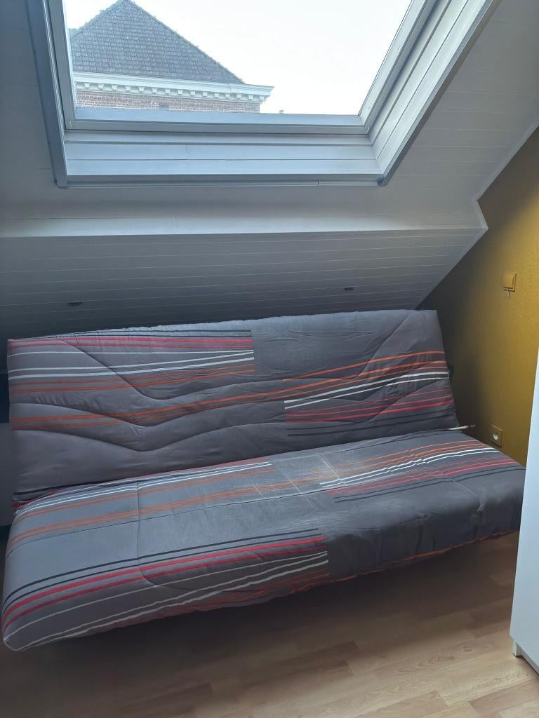 Slaapbank met opbergruimte 130x190 + matras + kussens, Huis en Inrichting, Zetels | Zetels, Ophalen, Gebruikt, 125 tot 150 cm