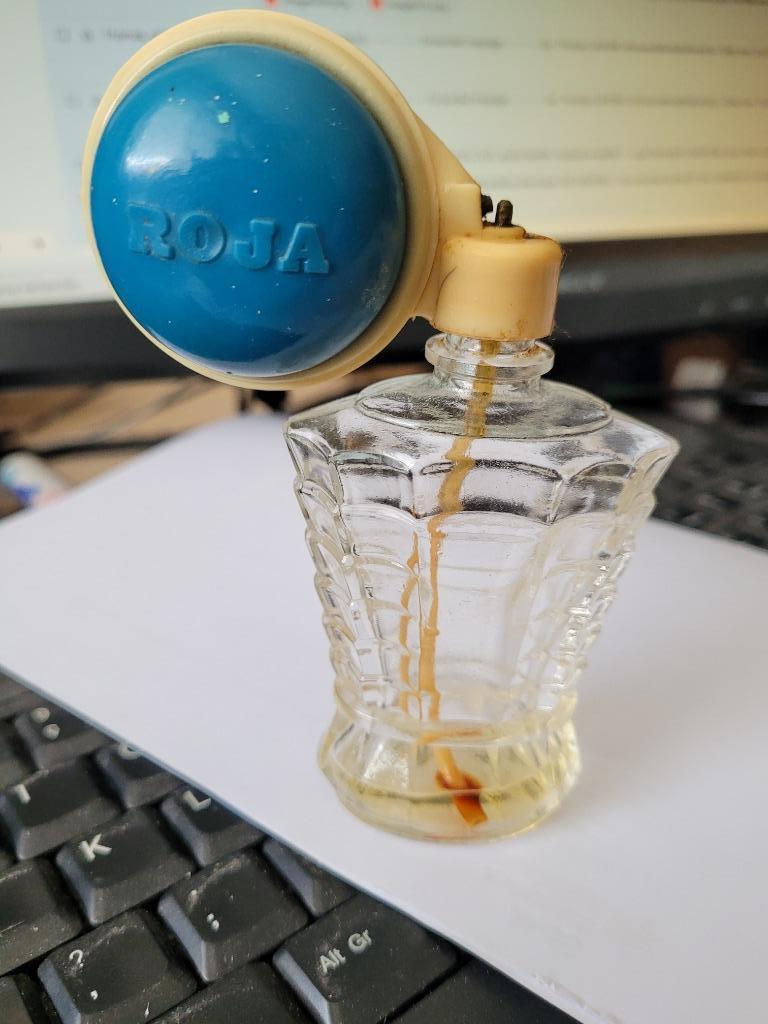 BOUTEILLE PARFUM VINTAGE ROJA, Collections, Enlèvement ou Envoi, Utilisé, Bouteille de parfum