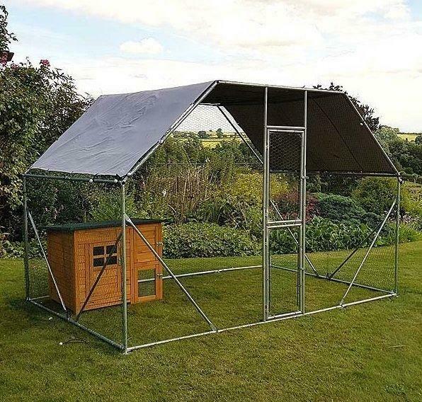 Poulailler enclos parc voliere chatiere 6m² 3x2x2m XXL, Envoi, Neuf