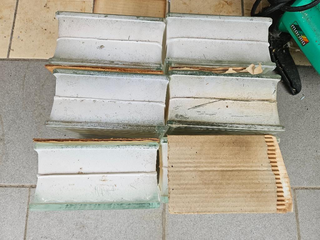 6 briques de verres, Bricolage & Construction, Briques, Enlèvement ou Envoi, Briques