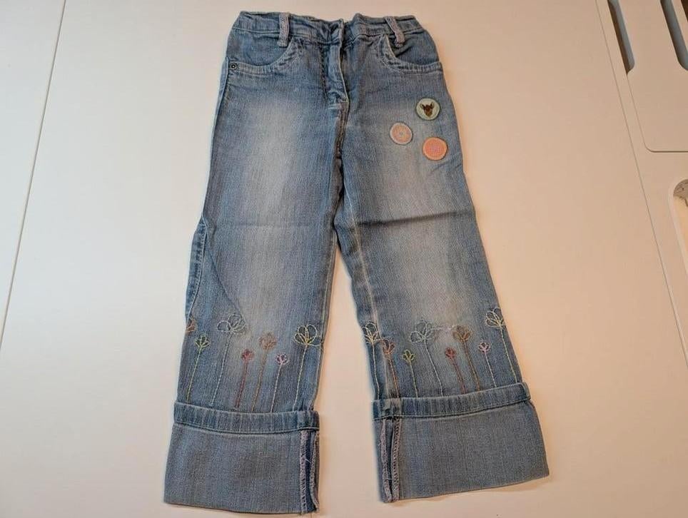 Disney at C&A jeansbroekje met Bambi maat 104, Broek, Meisje, Ophalen of Verzenden, Zo goed als nieuw