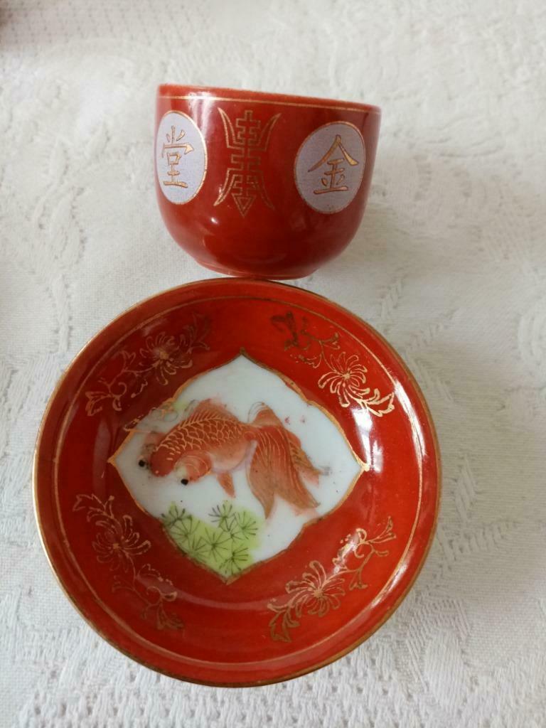 Deux petites tasse à café chinoise 60s, Enlèvement ou Envoi