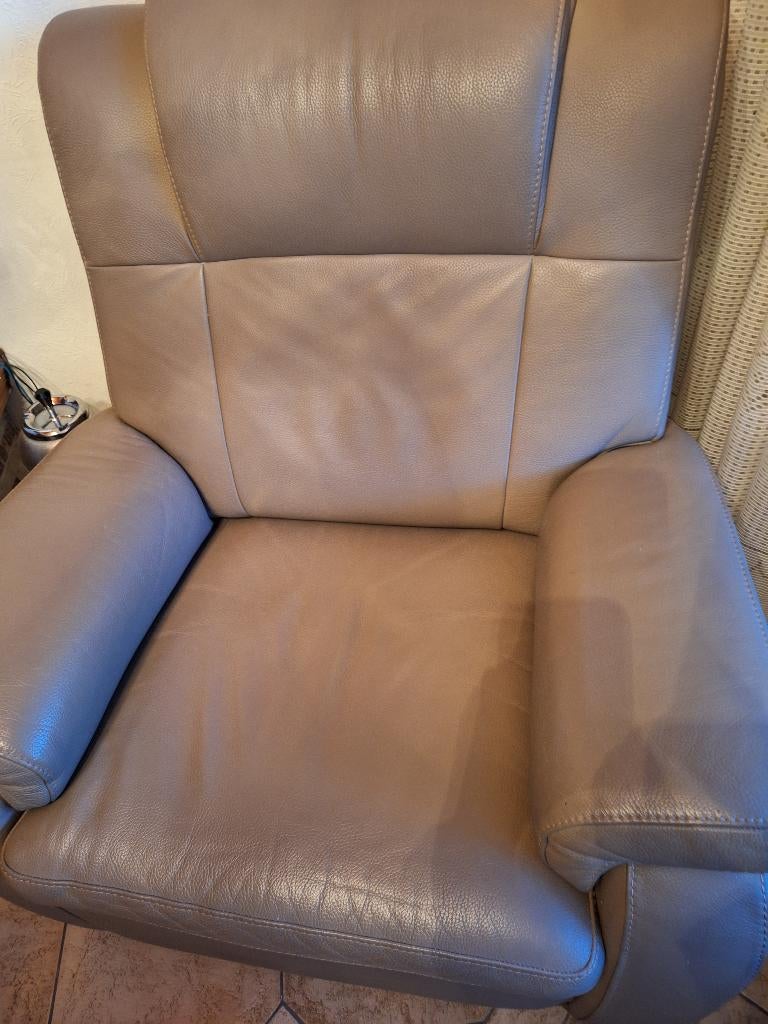 Lederen zetel Natuzzi, Huis en Inrichting, Zetels | Zetels, Ophalen, Overige maten, 150 tot 200 cm, Nieuw