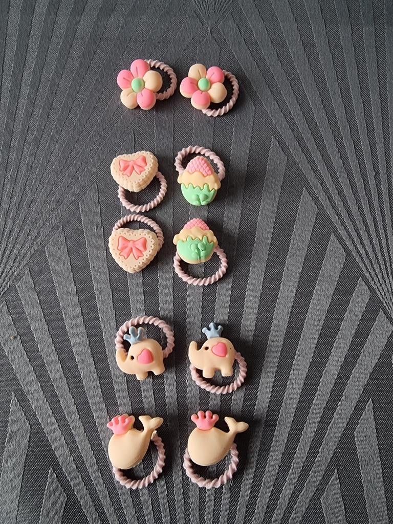 10 Splinternieuwe en schattige haarbandjes met schattige mot, Ophalen of Verzenden, Nieuw, Dier of Natuur, Speldje of Pin