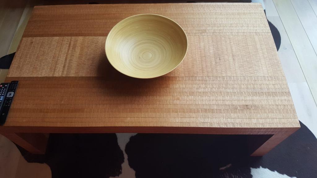 Table basse en bois massif de bambou, 100 à 150 cm, Moins de 50 cm, Comme neuf, Enlèvement