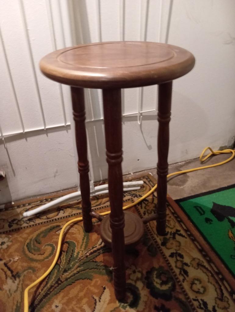 rond bijzettafeltje hout, Ophalen, Zo goed als nieuw, Rond, Hout