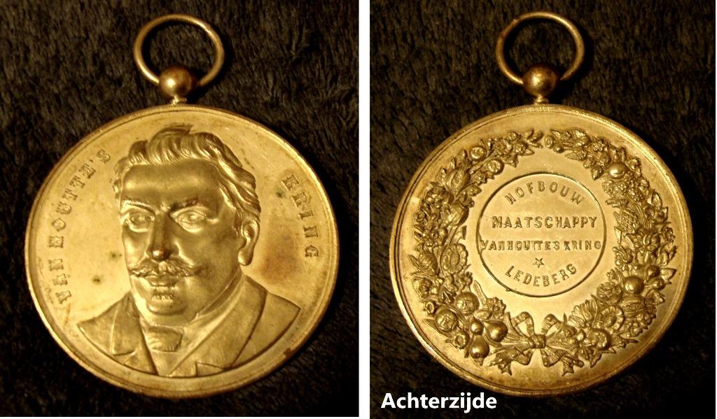 Medaille hofbouwmaatschappij Van Houtte's kring Ledeberg, Envoi, Bronze