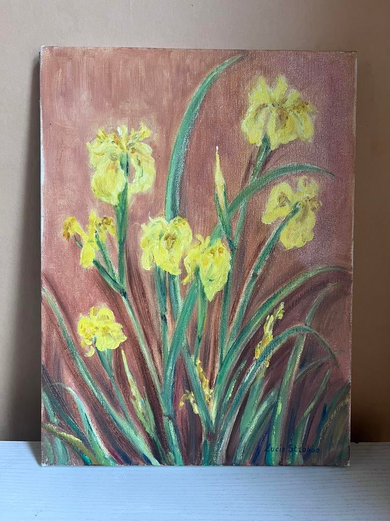 Schilderij bloemen Lucie Strobbe 40x30cm, Ophalen of Verzenden