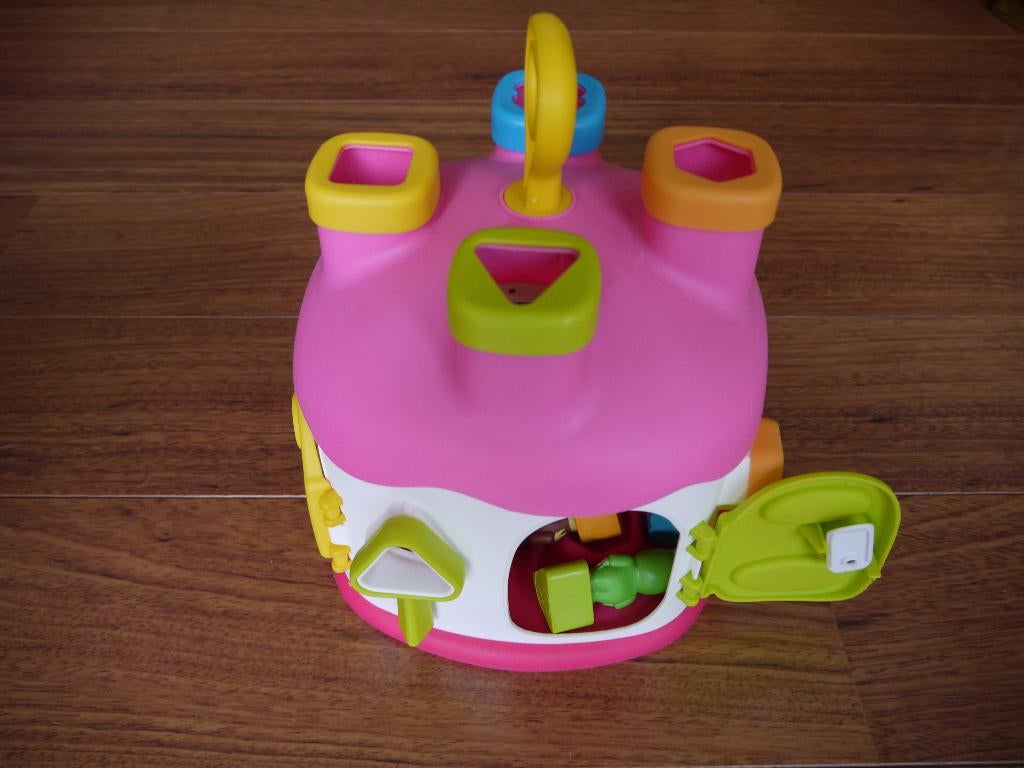 Smoby Cotoons Vormen sorteerhuis roze (met doos), Kinderen en Baby's, Ophalen, Zo goed als nieuw, Ontdekken, Met geluid