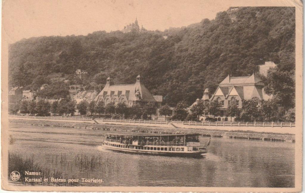 NAMUR KURSAAL ET BATEAU POUR TOURISTES 1953 CPA, Ophalen of Verzenden, 1940 tot 1960, Gelopen, Namen