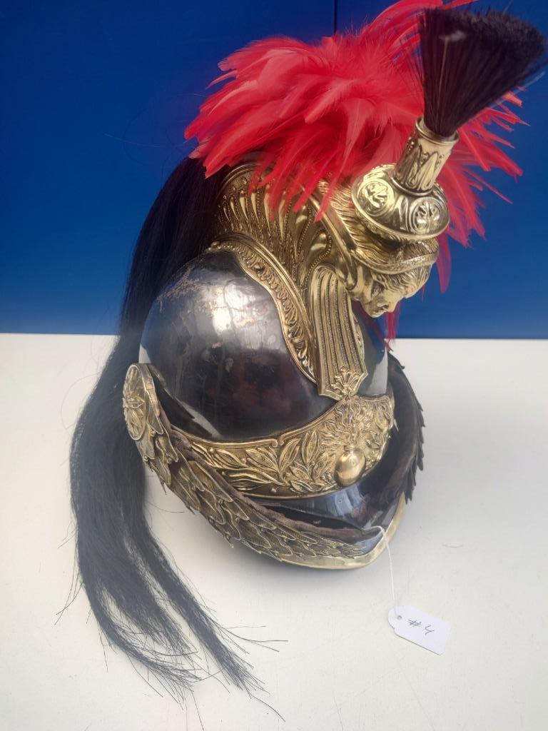 # 4 Franse Helm Kurassier officier, Verzamelen, Verzenden
