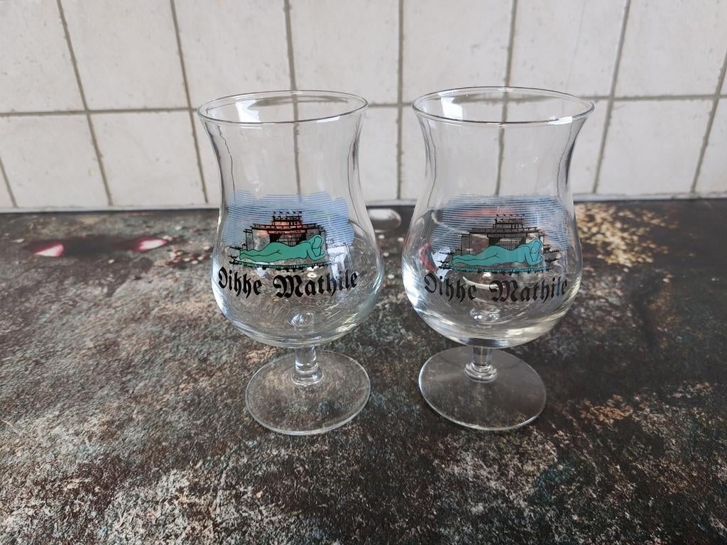 Verre à bière épais Mathilde, Enlèvement ou Envoi, Comme neuf, Verre à bière