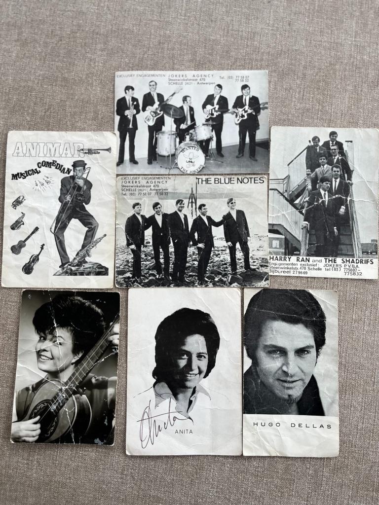 Foto's Vlaamse vedetten 60er jaren, Ophalen of Verzenden, Gebruikt, Foto of Kaart, Gesigneerd
