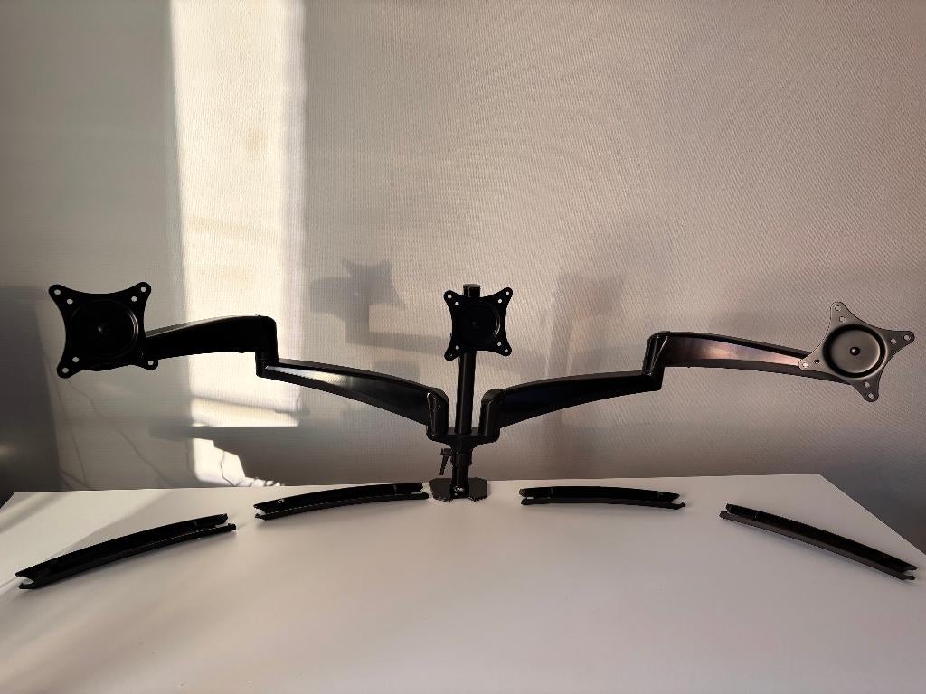 Duronic Monitor Arm Stand DM453 Triple PC Desk Mount, Computers en Software, Ophalen, Zo goed als nieuw, Duronic