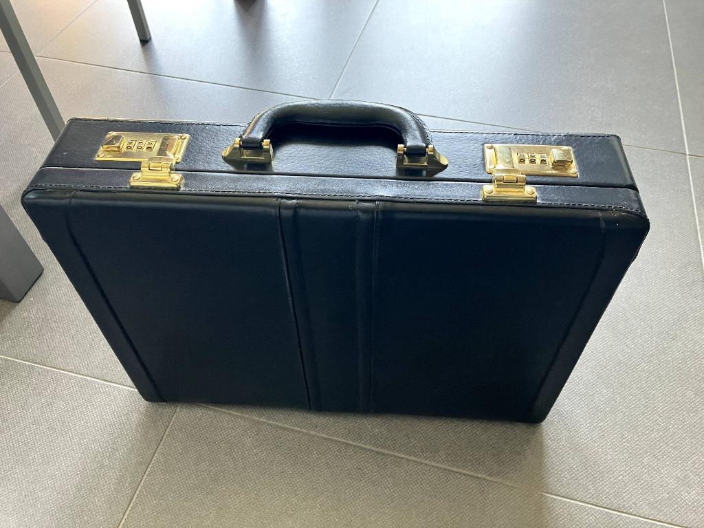 Aktetas, zwart kunstleder, Ophalen of Verzenden, Zo goed als nieuw, Zwart, Overige typen